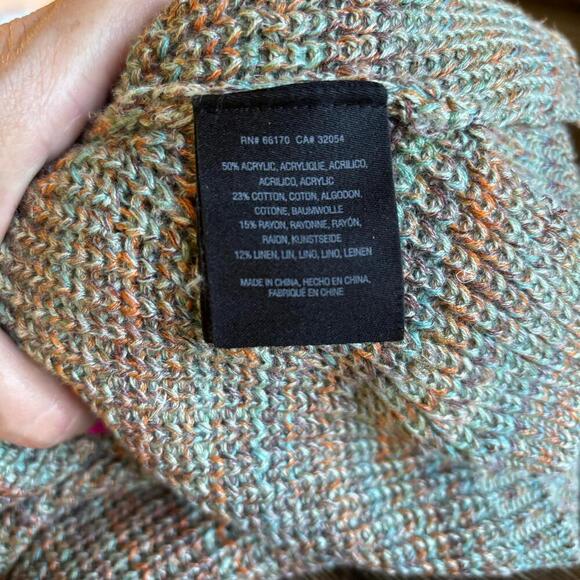 Anthropologie Multicolored Green Short Sleeve Knit Pullover Sweater Size S - Picture 6 of 7